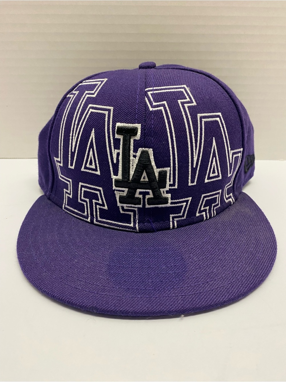 New Era Purple LA Dodgers Snapback Cap with Black Embroidered Logo